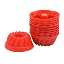 Kit 12 Formas Forminhas Silicone Mini Bolo Muffin Assadeira - Unyhome