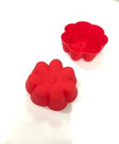 Kit 12 Formas Silicone Flor Bolinho Pudim Gelatina - Unhome