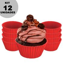 Kit 12 Formas Silicone Mini Cupcake Bolo Muffin Assadeira - UnyHome