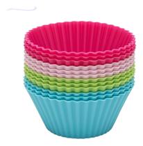 Kit 12 Formas Silicone Muffin Mini Cupcake Anti Aderente
