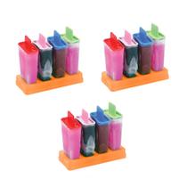 Kit 12 Forminhas de Fazer Picolé Sorvetinho Caseiro Colorido