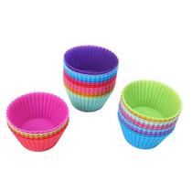 Kit 12 Forminhas Mini Cupcake Silicone Anti Aderente Forno