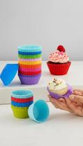 Kit 12 Forminhas Silicone Cupcake Bolo Muffin Pão Kit 12 Forminhas Silicone Cupcake Bolo Muffin Pão