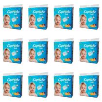 KIT 12 FRALDAS CAPRICHO BABY SUPER JUMBO G - 80 unidades