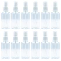 Kit 12 Frasco Borrifador Válvula Spray Álcool Perfume 80 ml