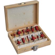 Kit 12 Fresas Retas Haste 1/4 Para Tupia Profissional Htom