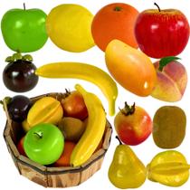 Kit 12 Frutas Artificiais Decoração Realista Lindos Enfeites