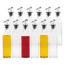 Kit 12 Galheteiro de Vidro Porta Azeite 500ml Garrafa Mesa com Bico Dosador Vinagre Lemis