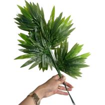 Kit 12 Galhos Bambu Planta Artificial Folhas Jardim Vertical