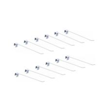 Kit - 12 Ganchos Simples Branco - Sa Gondolas Kit - 12 Ganchos Simples Branco - Sa Gondolas
