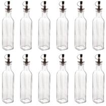 Kit 12 Garrafas de Vidro 270ml Azeite Vinagre com Bico Dosador e Tampa Lyor Kit 12 Garrafas de Vidro 270ml Azeite Vinagre com Bico Dosador e Tampa Lyor