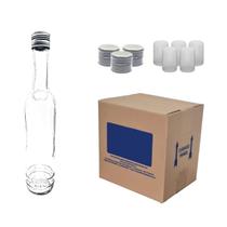 Kit 12 Garrafas Vidro 500ml Tampas Alumínio 31MM c/ Lacre