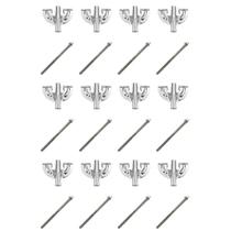 Kit 12 Garras Bumbo Cromado 12.1 + 12 Parafusos 110mm x 6mm
