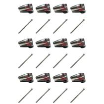 Kit 12 Garras Bumbo Cromado 12.2 + 12 Parafusos 110mm x 6mm