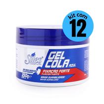 Kit 12 Gel Cola Fixação Forte 250g - Siles