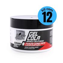 Kit 12 Gel Cola Fixação Super Forte 250g - Siles