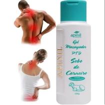 Kit 12 Gel Massageador Apinil PTD Sebo Carneiro 190g Dores Musculares e Relaxamento