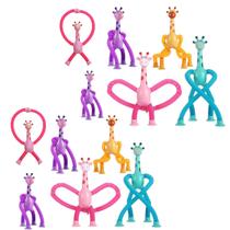 kit 12 girafa pop tube infantil lembrancinha sensorial estica todo gruda brinquedo infantil ascende