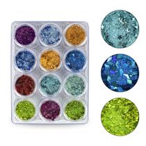 Kit 12 Glitter Diversos Brilho Decoração Unhas Gel Nail Art Kit 12 Glitter Diversos Brilho Decoração Unhas Gel Nail Art