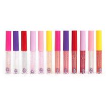 Kit 12 Gloss Labial Brilho Frutas Roll On Hidratante Lip Oil Lembrancinha Infantil