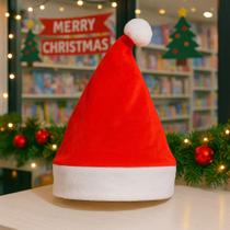 Kit 12 Gorro de Natal Vermelho Chapéu Papai Noel - Natal
