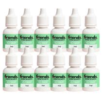 Kit 12 Gotas Secante de Esmalte de Unha com Disiloxane Secador Rápido 7ml Friends