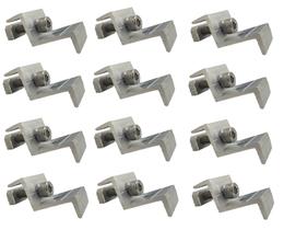 Kit 12 Grampo Painel Placa Solar Presilha Fixador Terminal Universal