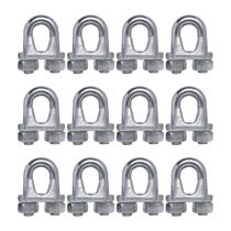 Kit 12 Grampos Clips 1/8 - Reforçado Aço Galvanizado
