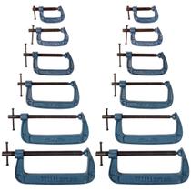 Kit 12 Grampos Sargento Tipo C De 50 A 250Mm Para Marceneiro