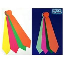 Kit 12 Gravatas Neon Longas Papel 38 Cm Festa, Carnaval, Fantasia Kit 12 Gravatas Neon Longas Papel 38 Cm Festa, Carnaval, Fantasia