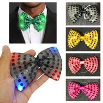 Kit 12 Gravatinha Borboletas Iluminadas Piscantes Com Luz Led Colorido Carnaval XM21380