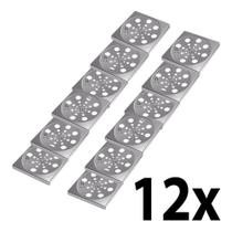 Kit 12 Grelha Quadrada Rotativa Inox 10cm Central Kit 12 Grelha Quadrada Rotativa Inox 10cm Central