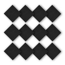 Kit 12 Guardanapo Liso Preto Poli-Algodão 45X45Cm Rafimex Kit 12 Guardanapo Liso Preto Poli-Algodão 45X45Cm Rafimex