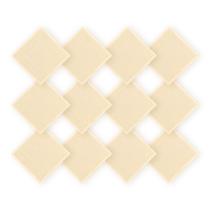 Kit 12 Guardanapo Renda Amarelo Poli-Bambu 45X45Cm Rafimex