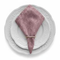 Kit 12 Guardanapos 40x40 Mesa Posta Com Anel Jacquard Adamascado Luxo Kit 12 Guardanapos 40x40 Mesa Posta Com Anel Jacquard Adamascado Luxo