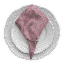 Kit 12 Guardanapos 40x40 Mesa Posta Com Anel Jacquard Adamascado Luxo