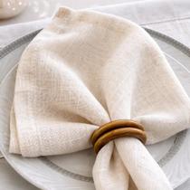 Kit 12 Guardanapos de Linho 42x42cm Mesa Posta Elegante Tecido Premium Kit 12 Guardanapos de Linho 42x42cm Mesa Posta Elegante Tecido Premium