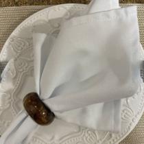 Kit 12 Guardanapos De Tecido Para Mesa Posta Ponto Ajour Premium