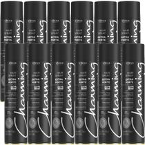 Kit 12 Hair Spray Charming Cless Extra Forte 72h Laque Jato Seco Antiúmidade Fixador Cabelo 400ml