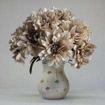Kit 12 hastes Flor de Dalia Flores Artificiais preço de Atacado p/ painel de flores e decoração