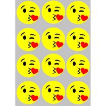 Kit 12 Imãs De Emoji Beijo