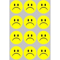 Kit 12 Imãs De Emoji Triste
