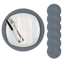 Kit 12 Jogo Americano Redondo Mesa Posta Sousplat Supla Cozinha 38 cm