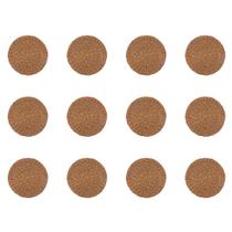 Kit 12 Jogo Americano Redondo Natural Sintetico Bege Rafimex