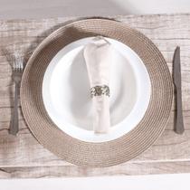 Kit 12 Jogos Americanos De Mesa Redondo Requinte PALHA - Tessi Kit 12 Jogos Americanos De Mesa Redondo Requinte PALHA - Tessi