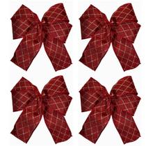 Kit 12 Laço Grande Para Arvore De Natal Decoração Enfeite