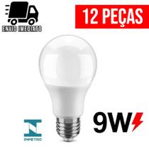 Kit 12 Lâmpadas de Led 9w Bulbo Bivolt Branco Frio 6500K para Casa e Comércio Kit 12 Lâmpadas de Led 9w Bulbo Bivolt Branco Frio 6500K para Casa e Comércio