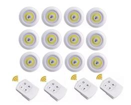 Kit 12 Lampadas Spot Led Luminaria Controle Sem Fio Remoto