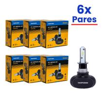 Kit 12 Lâmpadas Ultra Led Premium H3 Tarponn 12v 6000k 40w 8000 Lumens