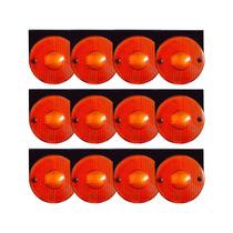Kit 12 Lanternas Lateral 85mm Randon Âmbar Com Conector Kit 12 Lanternas Lateral 85mm Randon Âmbar Com Conector